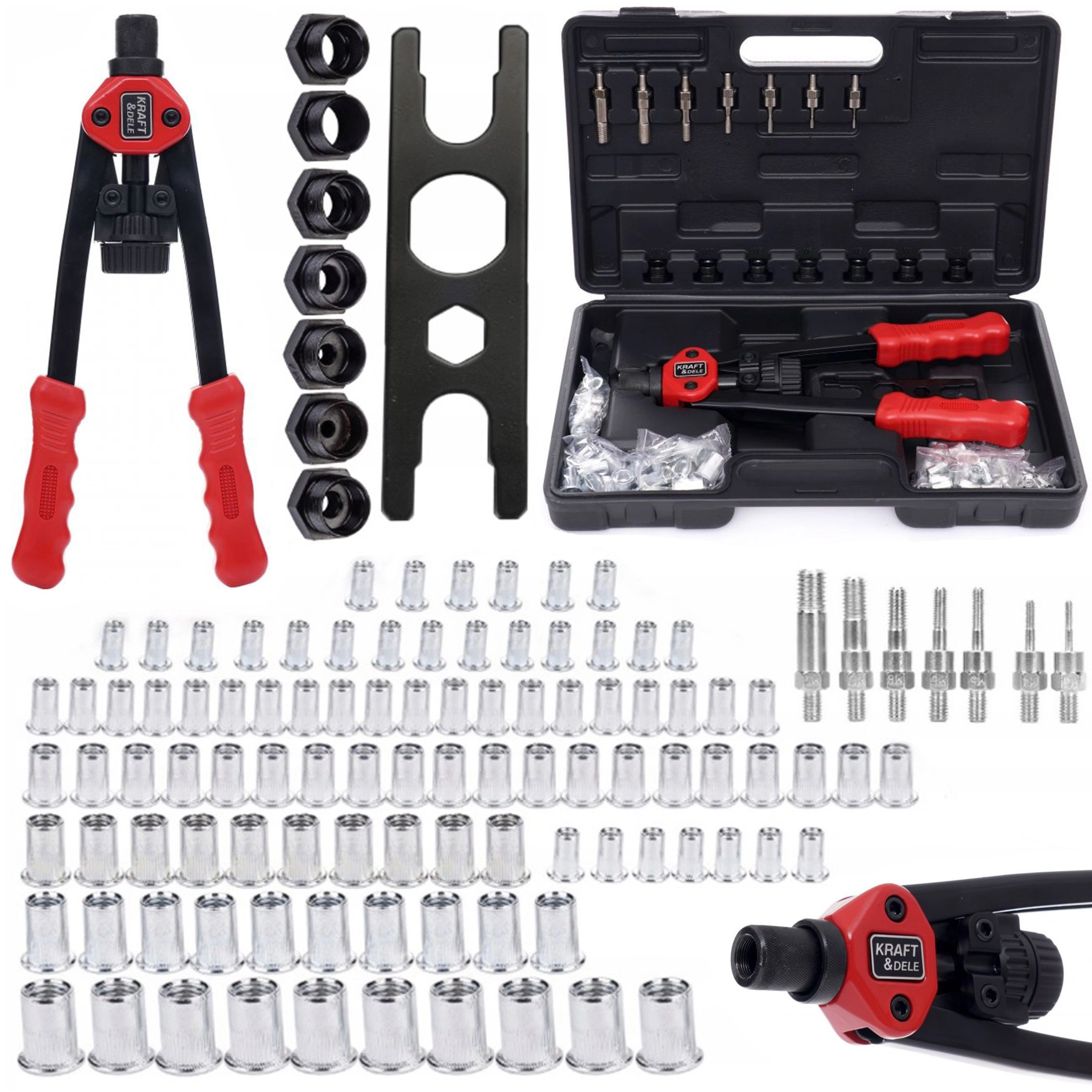 Rivet nut tool for M3-M12 nutserts