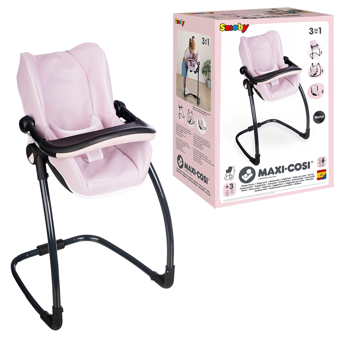 SMOBY Maxi Cosi 3-in-1 highchair pink
