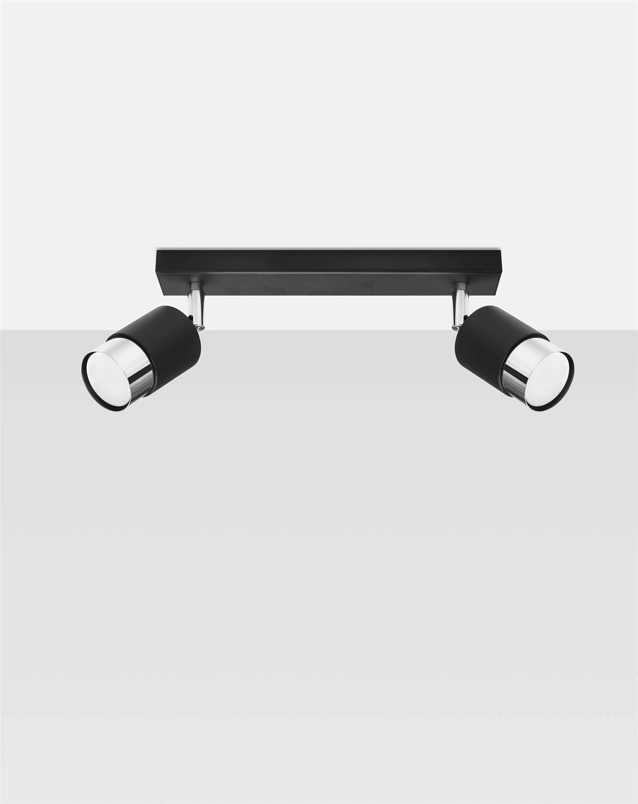Ceiling lamp NERO 2 black/chrome 5903282723979