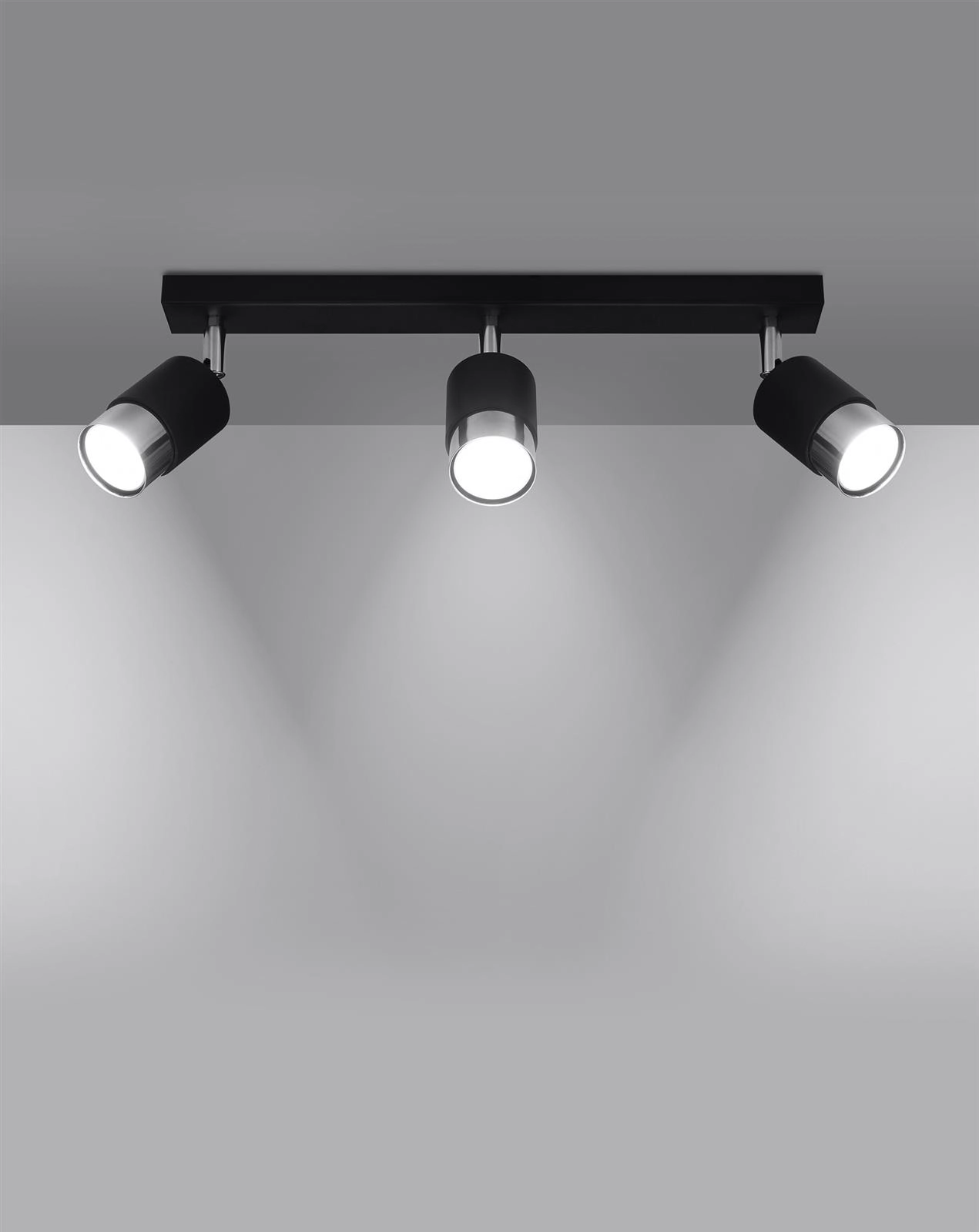 Ceiling lamp NERO 3 black/chrome 5903282724068