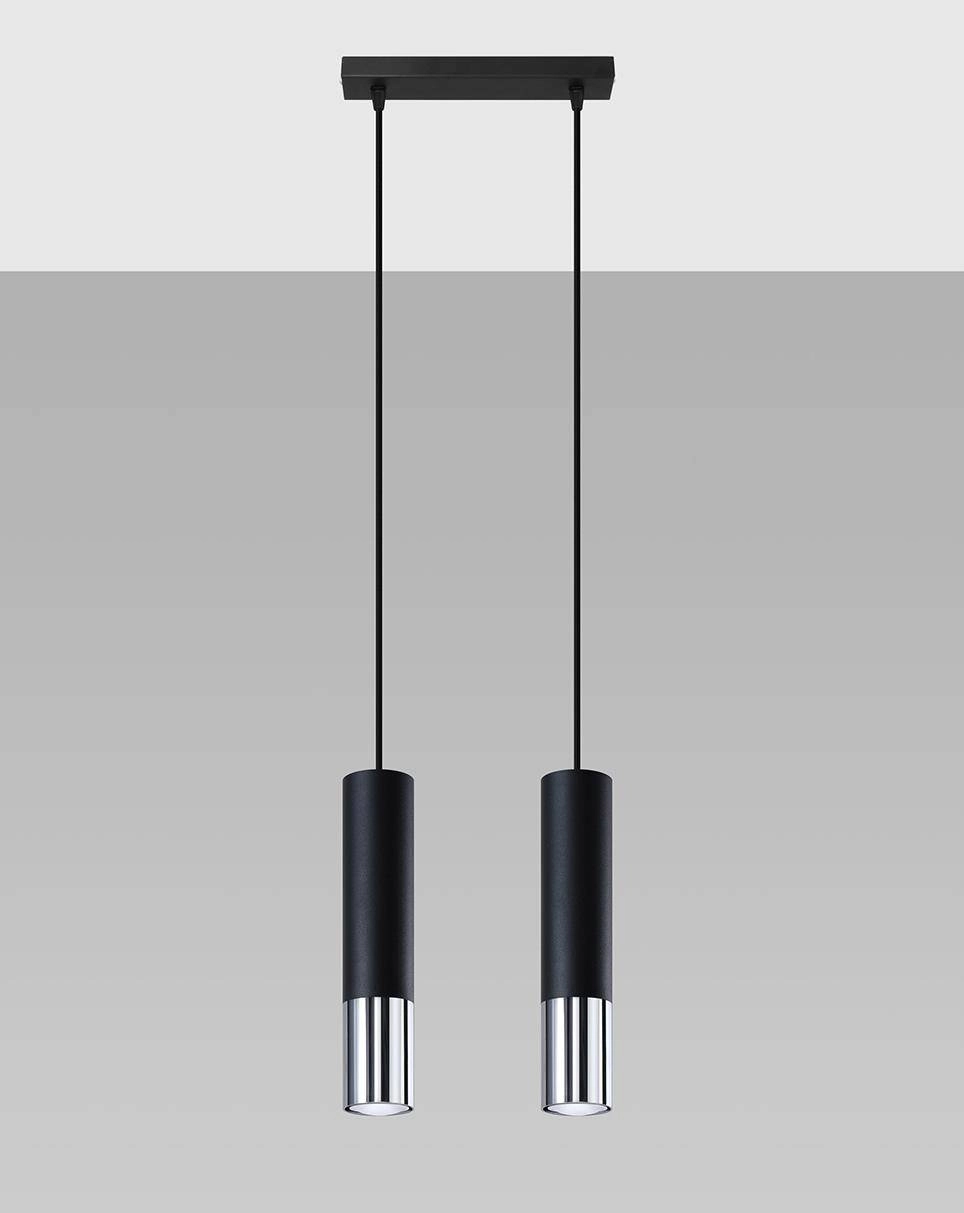 Hanging lamp LOOPEZ 2 black/chrome 5903282731646
