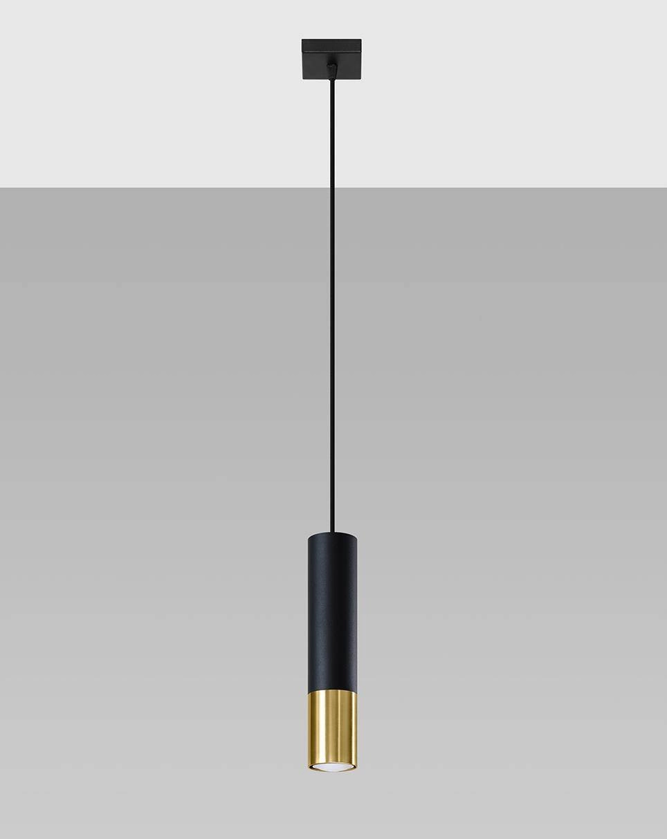 Hanging lamp LOOPEZ 1 black/zloty 5903282731752
