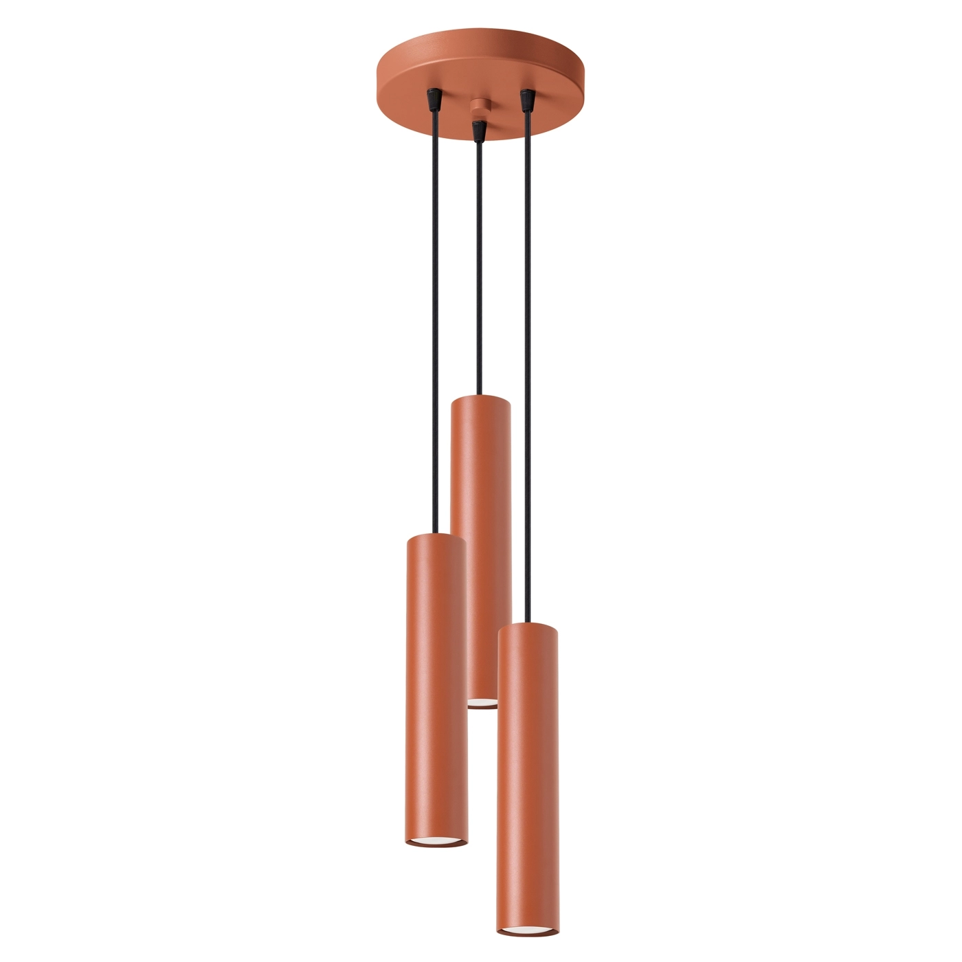 LAGOS 3P hanging lamp ochre red