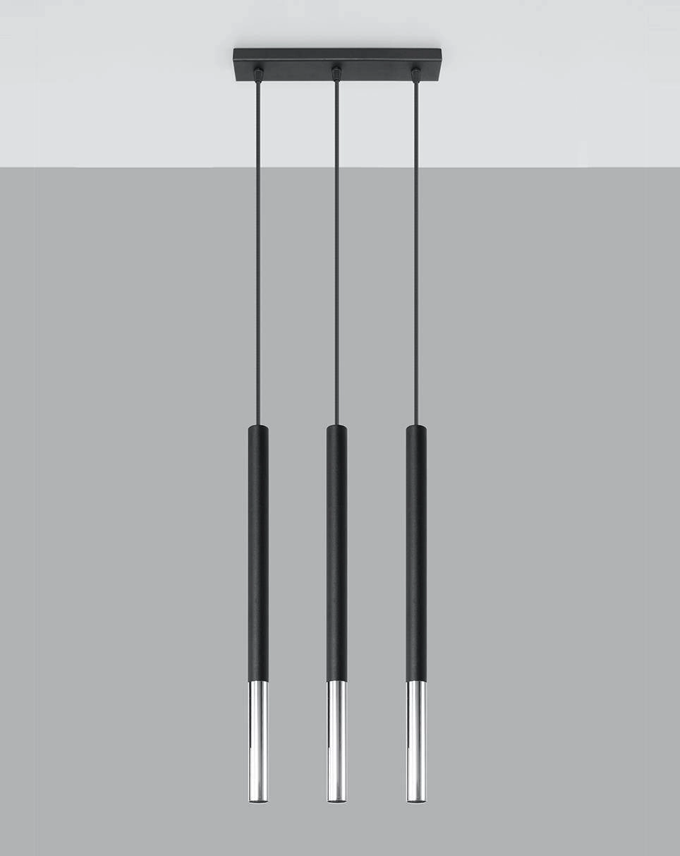 Hanging lamp MOZAICA 3L black/chrome 5903282798861
