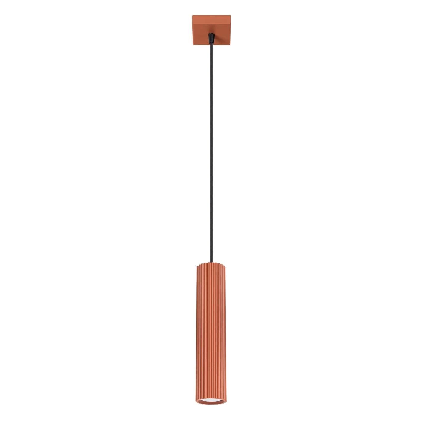 Hanging lamp KARBON 1 ochre red