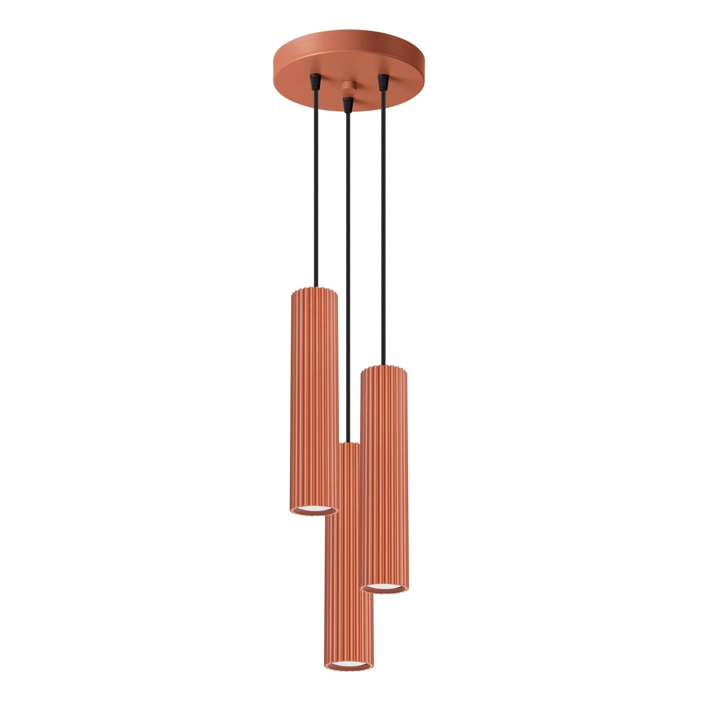 KARBON 3P pendant lamp ochre red