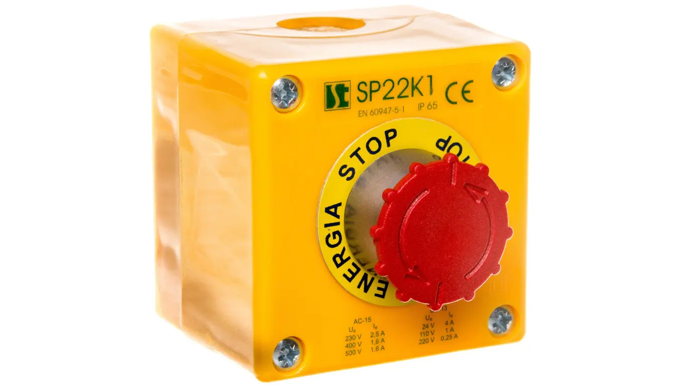 Spamel Control box mushroom push button