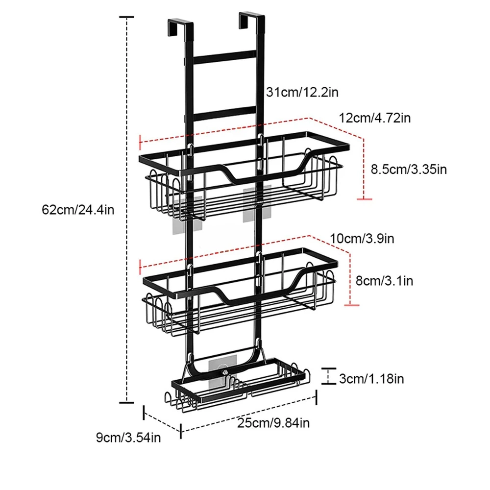 Aptel Wall-hung bathroom shower shelf metal