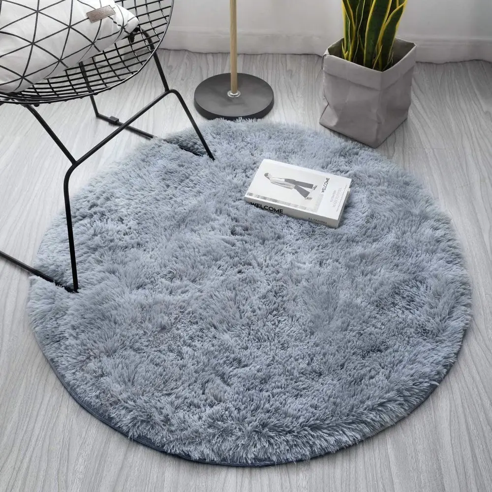 Strado Shaggy Strado 140x140 SilverFur Round