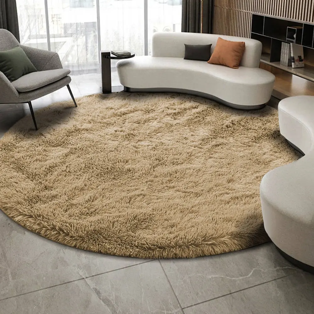 Strado Shaggy Strado 140x140 CappuccinoCamel Round