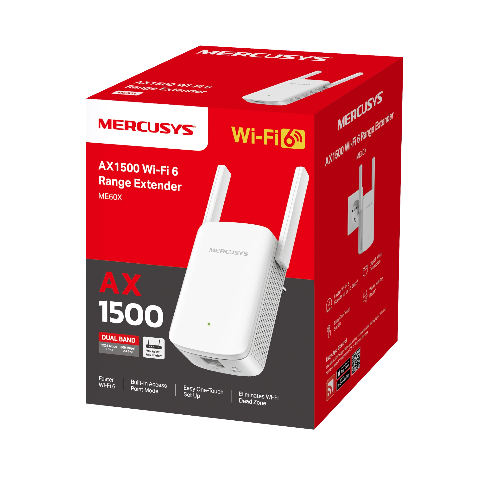 Mercusys AX1500 Wi-Fi 6 Range Extender