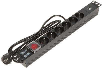 LISTWA ZASILAJĄCA PD-6/R-USB 5902887084102 PD-6/R-USB