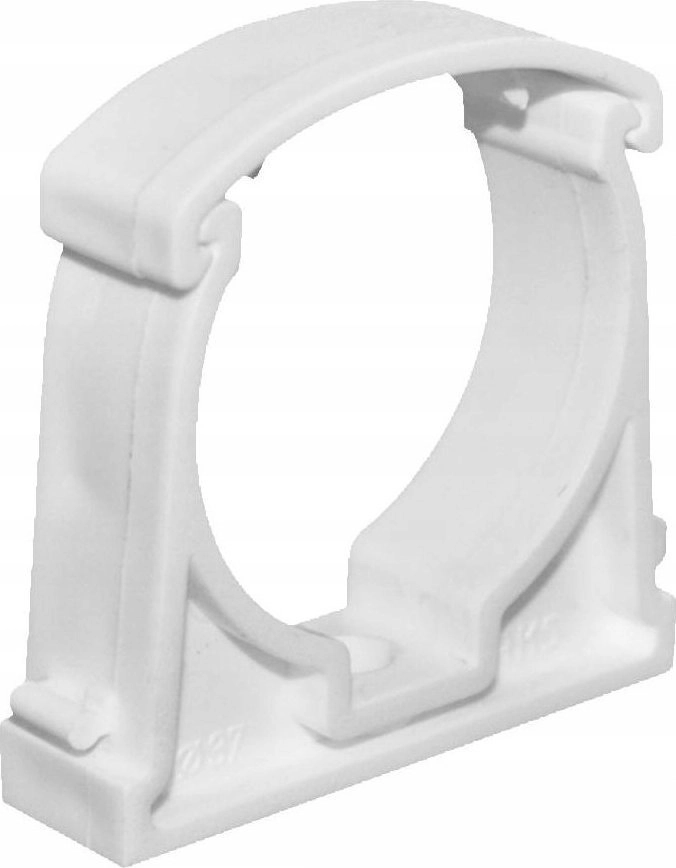 Holder closed for pipes 37mm white