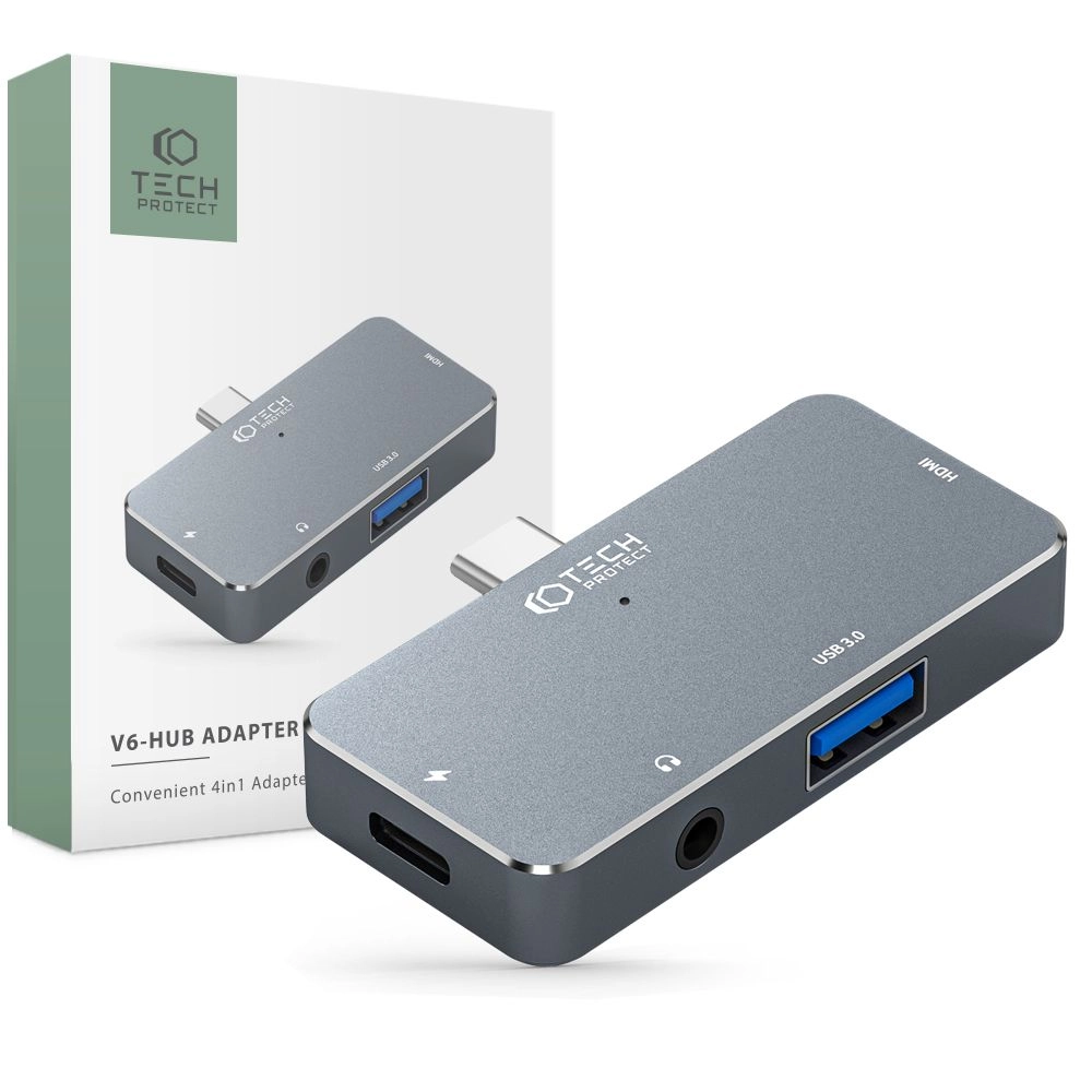 HUB Tech-Protect V6 4w1 USB-C -