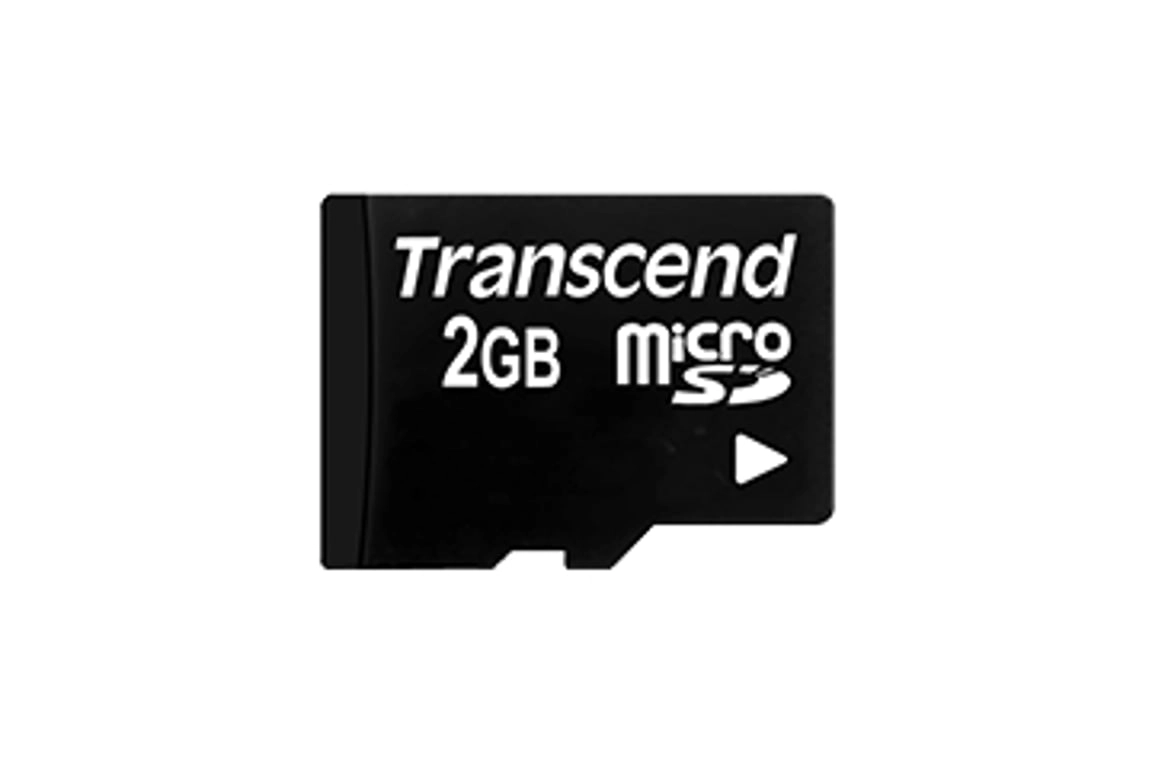 SD microSD Card 2GB Transcend w/adapter