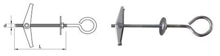 STEEL ANCHOR UMBRELLA EYE HOOK 6*80MM