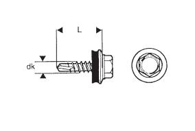 SELF-DRILLING INSERT 4.8*20MM RAL 7024