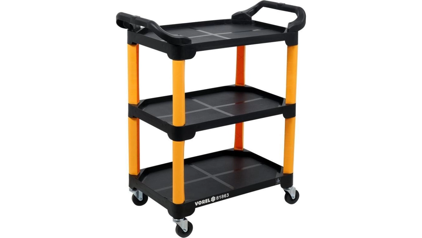 VOREL COMPOSITE WORKSHOP TROLLEY  3 LEVELS
