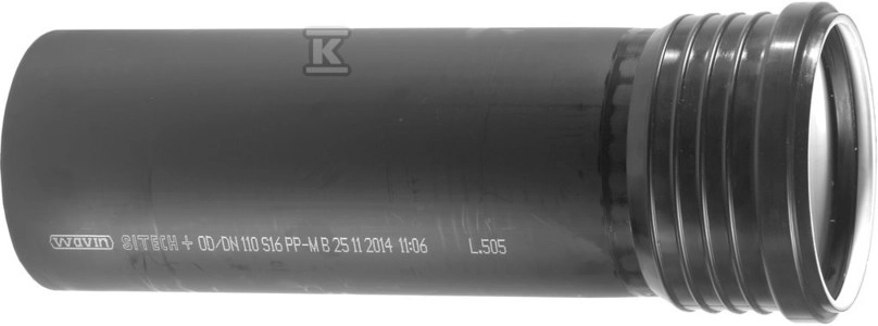 PP-HT SITECH+ PIPE 110X3000 SANIT.BLACK