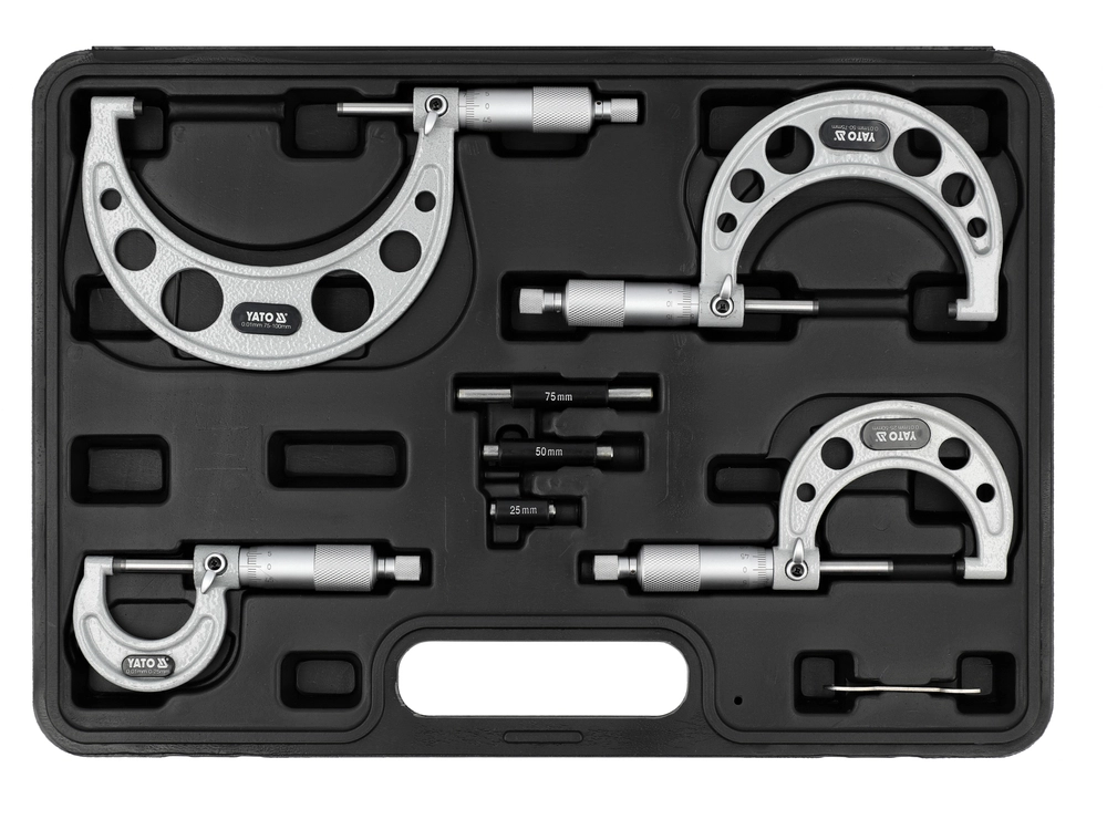 SET OF EXTERNAL MICROMETERS 4 PCS