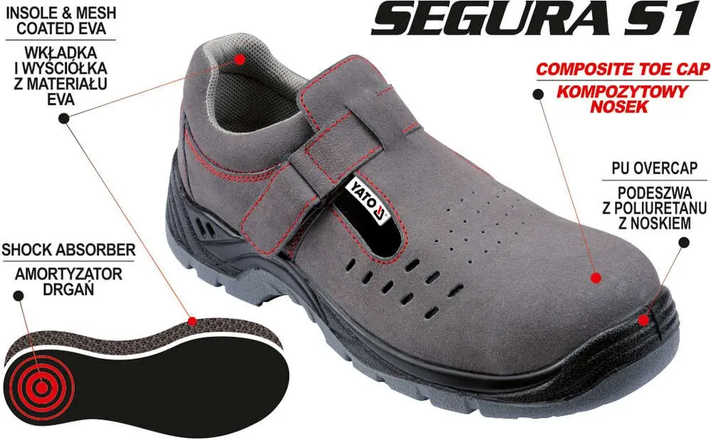 YATO SANDAŁY ROBOCZE SEGURA S1 ROZ
