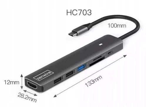 Zenwire USB-C station/replicator (0000000321) 5904507527938 BS-HC703