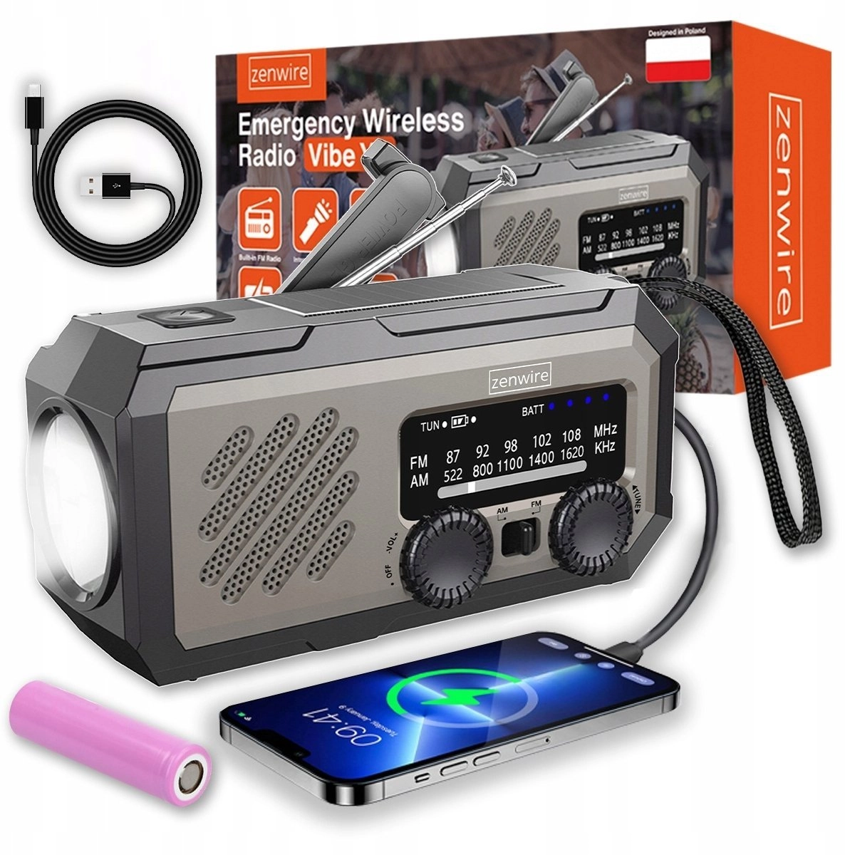 Mini Portable Solar Emergency Construction Radio