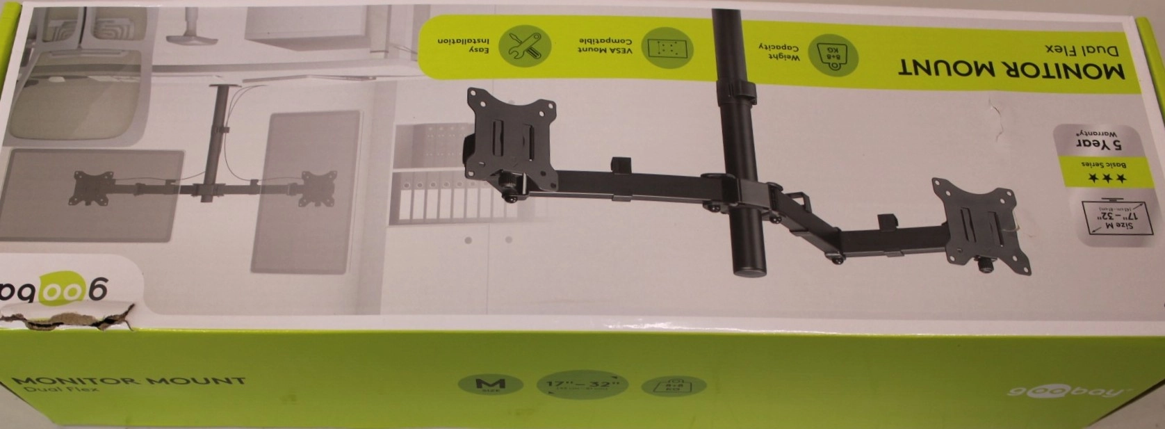 SALE OUT. Goobay Dual Monitor Mount