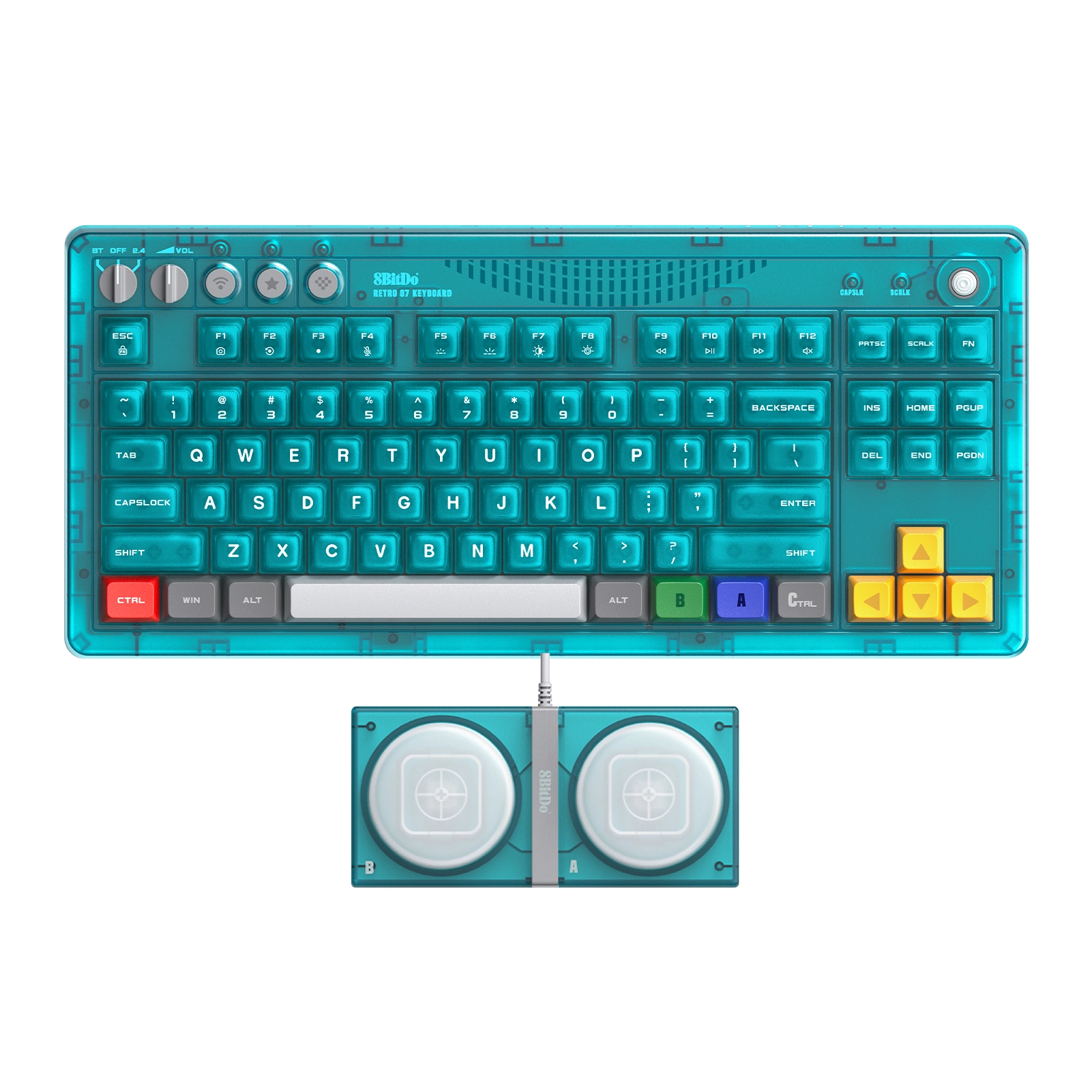 8Bitdo - Mechanical Keyboard - Clear