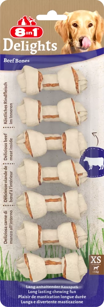 8in1 Beef Bones XS Dog Snacks