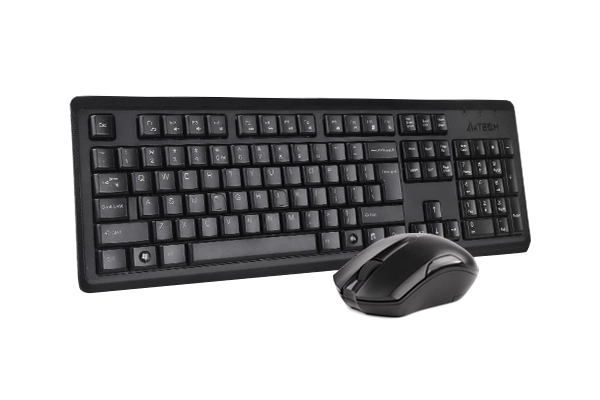 A4Tech 4200N tastatūra Pele iekļauta Birojs USB QWERTY Angļu Melns