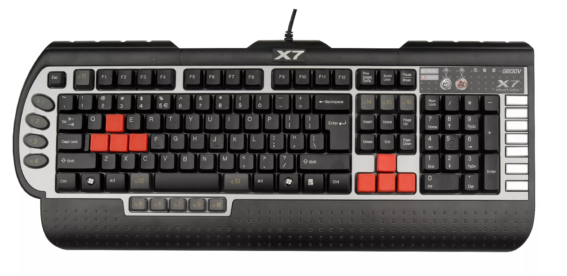 A4Tech X7-G800 keyboard Gaming PS/2 QWERTY