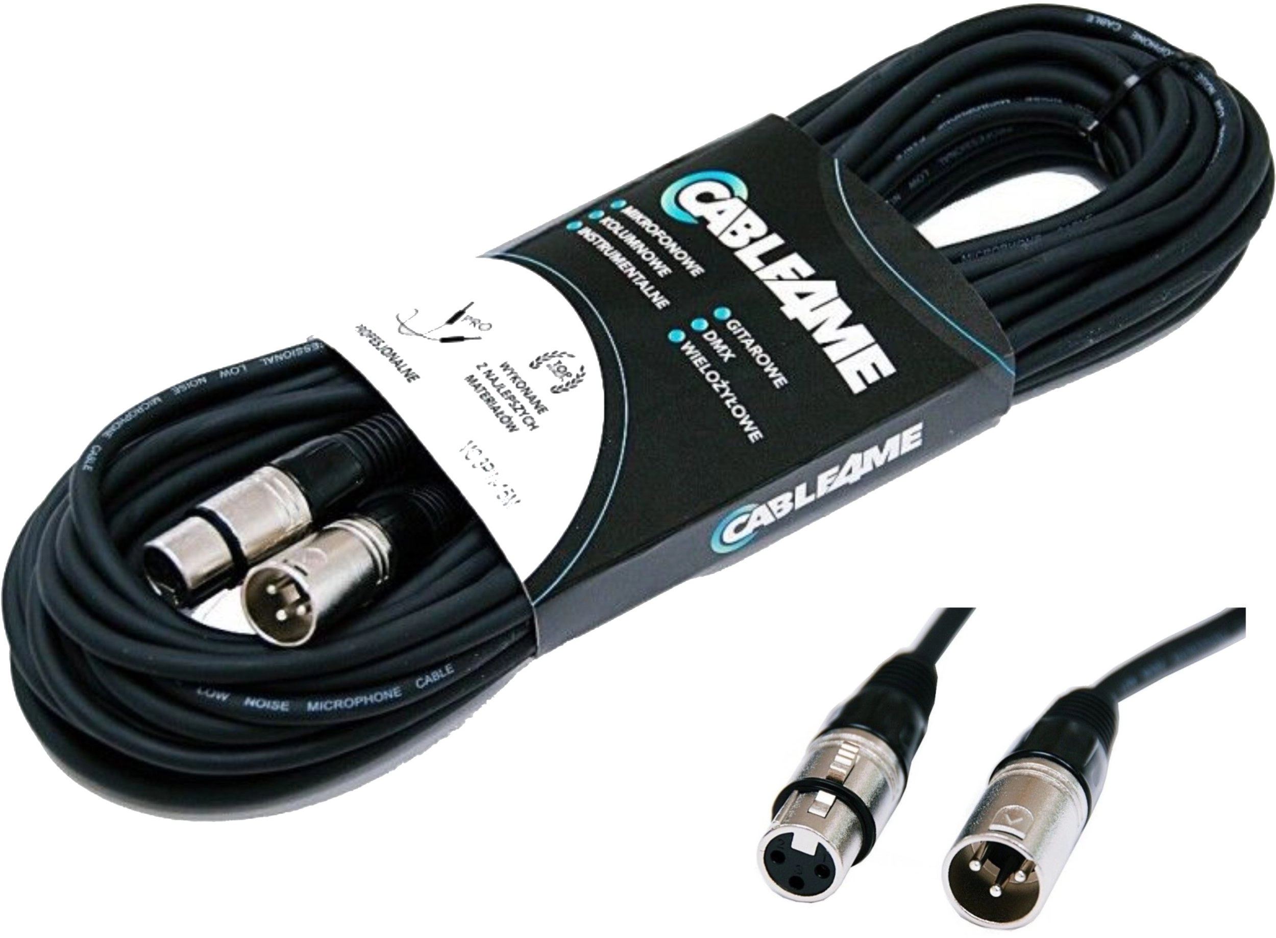 CABLE4ME przewód mikrofonowy sygnałowy XLR/XLR 15m