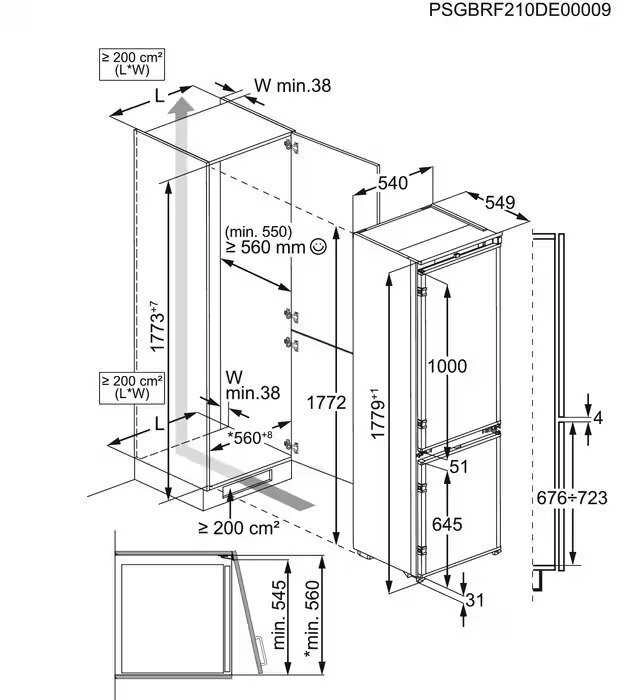 AEG OSC6N181ES fridge-freezer integrated OSC6N181ES 7332543973873