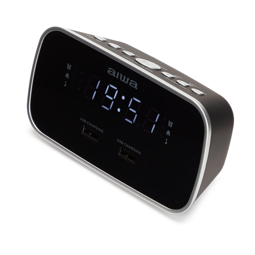 Aiwa CRU-19BK Alarm Clock Radio 2x