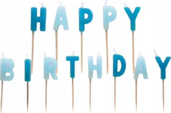 Happy Birthday blue birthday candles  13