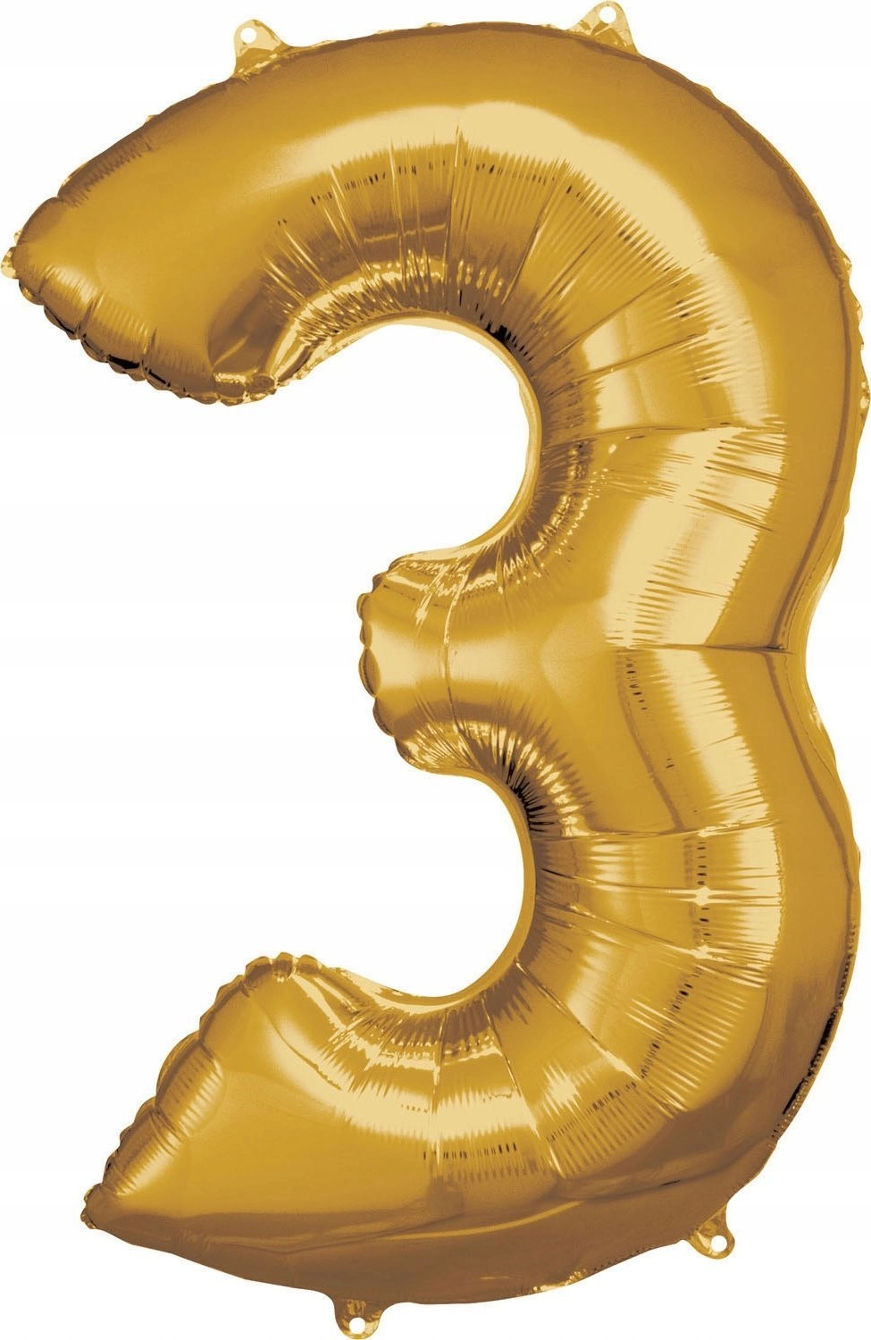 Foil balloon number 3  gold  58x86cm