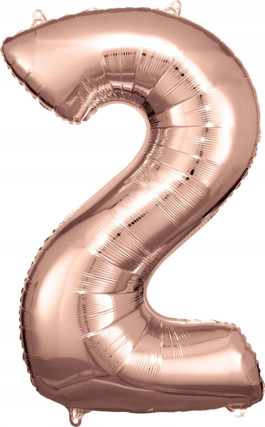 Foil balloon large number 2 rose