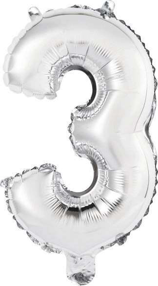 AMSCAN Mini foil balloon number 3
