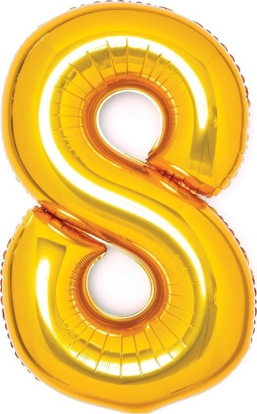 AMSCAN Foil balloon number 8 gold