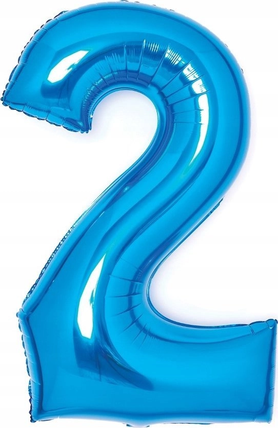 AMSCAN Balon foliowy cyfra 2 niebieska
