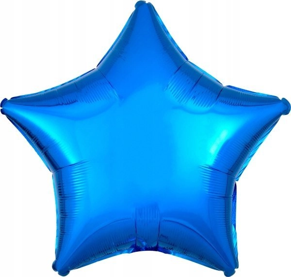 AMSCAN Balon foliowy metalik niebieski gwiazda