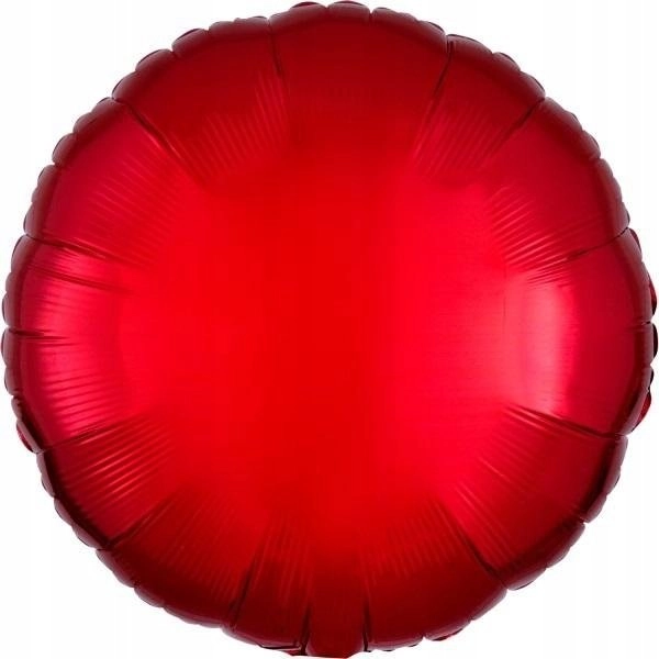 AMSCAN Balon foliowy metalik czerwony okrągły