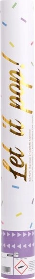 Multicolor confetti cannon quadrangular foil 40