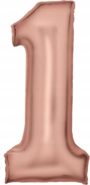 Foil balloon number 1  satin  rose