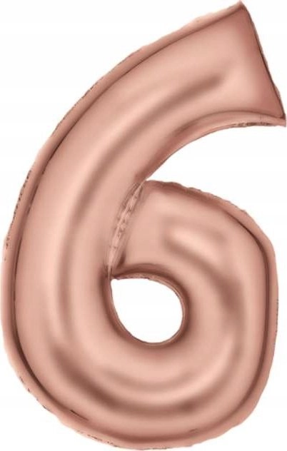 Foil balloon number 6  satin  rose