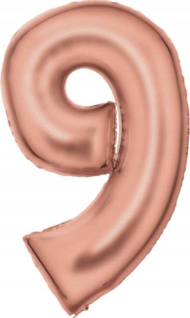 Foil balloon number 9  satin  rose