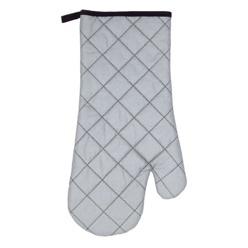 Heat-resistant grill glove 18x38cm in silver
