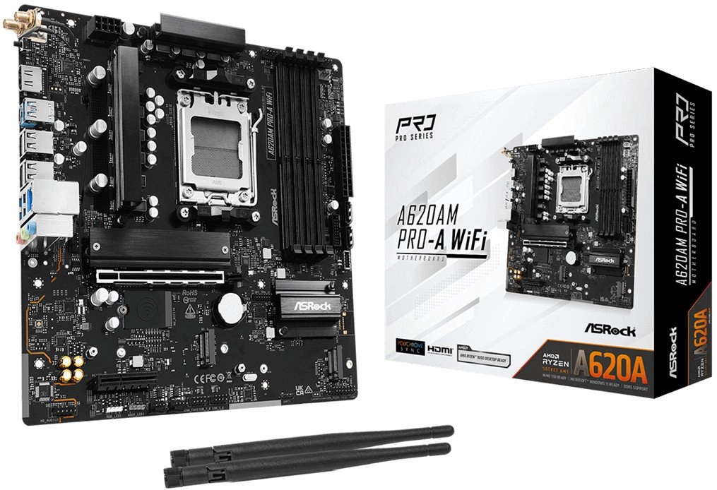 ASRock A620AM Pro-A WiFi Mainboard 90-MXBSY0-A0UAYZ