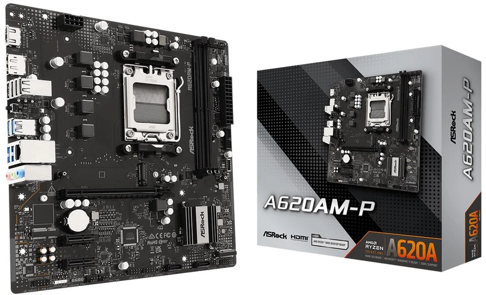 ASRock A620AM-P AM5 mATX HDMI DDR5